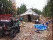Nasz camp w deszczu.
