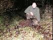 Pierwszy dzik w nowym sezonie 08/09. Pozyskany w dniu 07.04.2008 podczas wieczornego polowania z pochodu. Waga 29 kg.