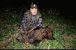 Drugi strzelony dzik w sezonie 2008/2009r. Pot�ny - 22 kg.