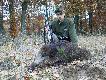 Akcja ZNICZ. Sobota rano:) Przelatek 55kg. Strzal komorowy a mimo to poszedl jeszcze ponad 100m i spisal testament na swierku (doslownie)