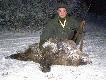 Drugi dzie� polowania noworocznego . W pierwszym miocie strzelam dzika waga 75kg .W ostatnim p�dzeniu do pokotu dok�adam  lisa .