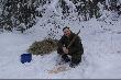 Przed polowaniem wywie�li�my z synem karm�.