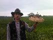 syn Jakub prezentuje taki sobie ma�y parasol - 36 cm �rednicy
