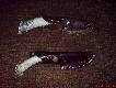 Nowi  pomocnicy 
Silver Stag Deer Drop Knife.
1,. D2 steel 
2. Damascus steel.