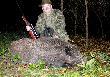 27.10.2010r. godz. 18.00. Dziczek strzelony na granicy lasu mieszanego  i m�odnika sosnowego. Zosta� w ogniu. To m�j 76-ty dziczek (6 w tym sezonie).