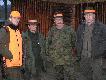 Polowanie w kole �owieckim "Dzik" ze �winouj�cia.Na zdj�ciu Koledzy z "Or�a" - od prawej: Tomek, Stasiu,Marek,i ja:-)