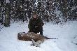 
5-12-2010 Go�cinne polowanie w Kole Nr 8 " Klub My�liwski" z Ostrowa Wielkopolskiego – w pierwszym p�dzeniu strzelam �anie jelenia i sarn� koz�.
