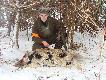 Polowanie Wigilijne 19.12.2010 - Takiego �aciatego warchlaka podes�a� mi �w.Hubert jakie� 10 minut po tym, jak pu�ci�em wyk�adanego ody�czaka, kt�ry wyszed� 10 metr�w ode mnie - pu�ci�em go bo mia� obrany kierunek na mojego tat�, kt�ry sta� obok, a dzika na tym polowaniu nie strzeli�, a ja ju� mia�em strzelone dwa. Odpu�ci�em, tato dzika strzeli�, a ja zosta�em za to wynagrodzony chwil� p�niej :) 
