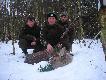 Ciele jelenia,kt�re pozyskalem na porannym wyj�ciu w dniu 19.02.2011r. Na zdj�ciu ze mn� zaproszony Kol.Andrzej i przysz�y adept �owiectwa J�drzej.