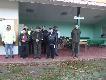 G��wny organizator dzisiejszych zawod�w z ramienia RDLP w Zielonej G�rze kol.Marcin Urbaniak w towarzystwie SPRAWIEDLIWYCH, z S�dzi� G��wnym na czele.