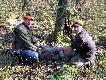 Polowanie Hubertowskie 2011r, karta nr 13 pierwsze p�dzenie, stanowisko nr 8 i m�j pierwszy �aciaty dziczek. Przy okazji zosta�em 1 z 5 kr�l�w polowania. Na zdj�ciu z Kol. Jankiem zaproszonym do nas na Huberta (05.11.11)