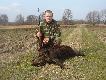 Pierwszy dzik w sezonie 2012/2013. Dzik przelatek o wadze 27kg pozyskany 13.04.2012r godz. 19:50. Dla mnie ,,13" zawsze jest szcz�sliwa. Pozdrawiam, Darz B�r!