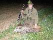 3 dzik sezonu(przelatek p�ci m�skiej) strzelony 14.05.2012.o 23:10  na zasiewie kukurydzy. 2-go dzika niestety nie mam uwiecznionego na zdj�ciu by� to przelatek p�ci �e�skiej o wadze 35kg.