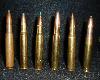 od lewej:
1. Hirtenberger Nosler Partition(11,6g 180gr)
2.S&B SPCE(9,7g 150gr)
3.S&B PTS(11,7g 180gr)
4.S&B SP(11,7g 180gr)
5.S&B HPC(11,7g 180gr)
6.Geco(11g 170gr)