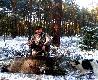 08.12.2013r. Polowanie zbiorowe - trzecie p�dzenie.  Breneka z mojej 16-tki dosi�gn�a dziczka :-). (dzik nr 106)