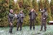"Powitanie" przed odpraw� na polowaniu szkoleniowym dla pracownik�w LP na terenie OHZ w My�liborzu.